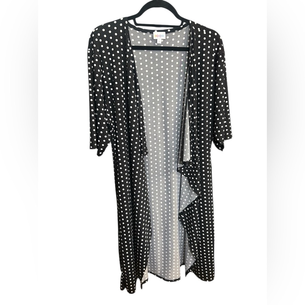 LuLaRoe Black and White Polka Dot Swim Coverup